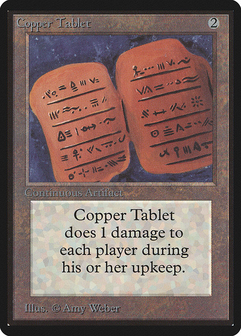 Magic the Gathering Card - Copper Tablet - MTG Circle