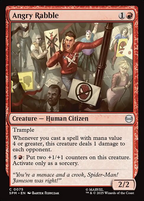 Magic the Gathering Card - Angry Rabble - MTG Circle