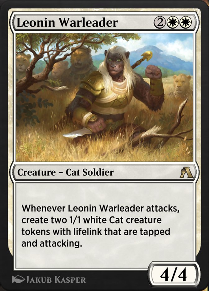 Magic the Gathering Card - Leonin Warleader - MTG Circle
