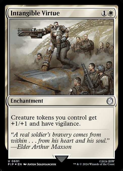 Magic the Gathering Card - Intangible Virtue - MTG Circle