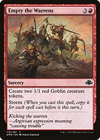 Magic the Gathering Card - Empty the Warrens - MTG Circle