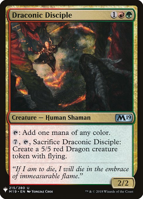 Magic the Gathering Card - Draconic Disciple - MTG Circle