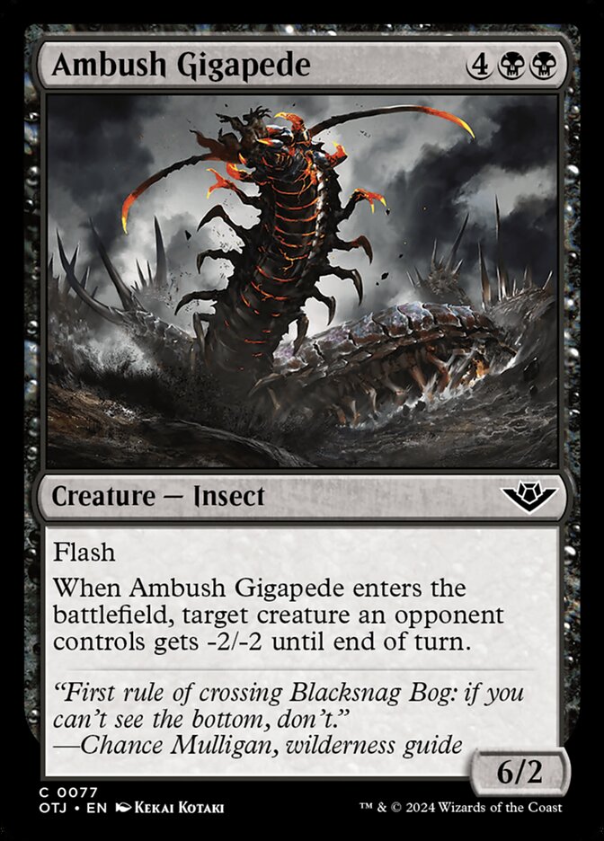 Magic the Gathering Card - Ambush Gigapede - MTG Circle