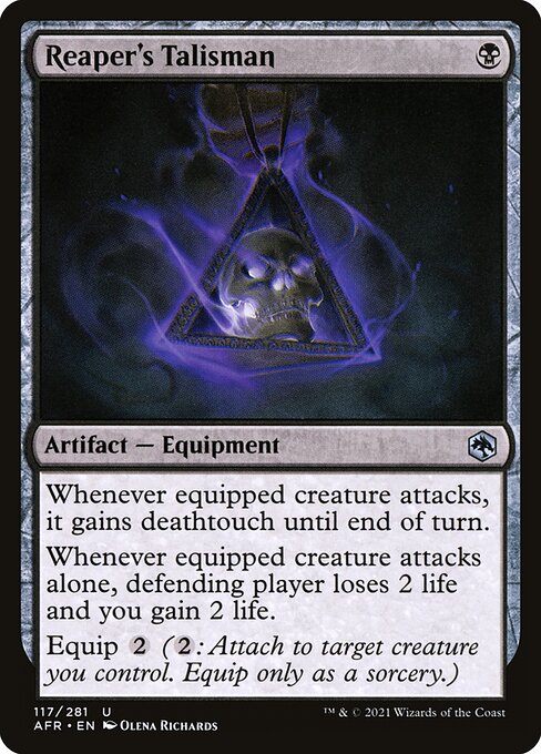 Magic the Gathering Card - Reaper's Talisman - MTG Circle