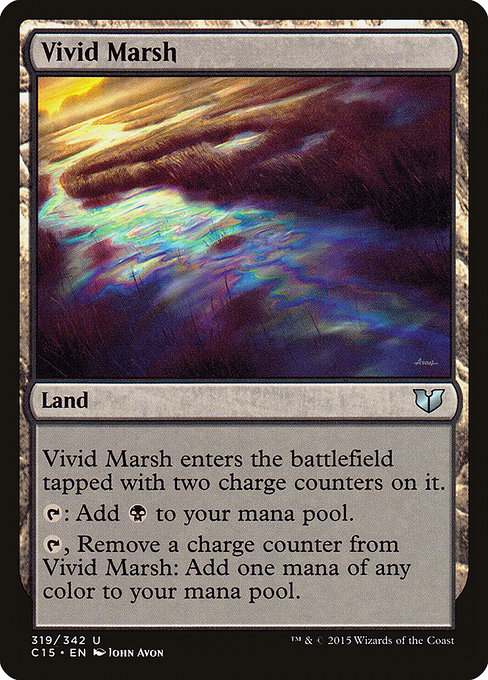 Magic the Gathering Card - Vivid Marsh - MTG Circle