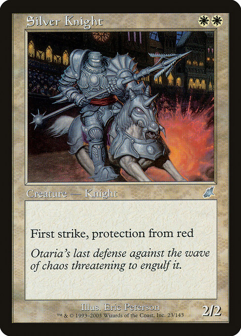 Magic the Gathering Card - Silver Knight - MTG Circle