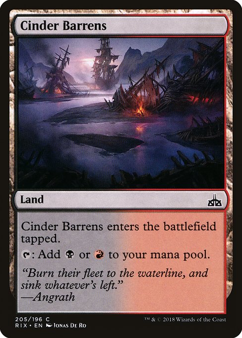 Magic the Gathering Card - Cinder Barrens - MTG Circle