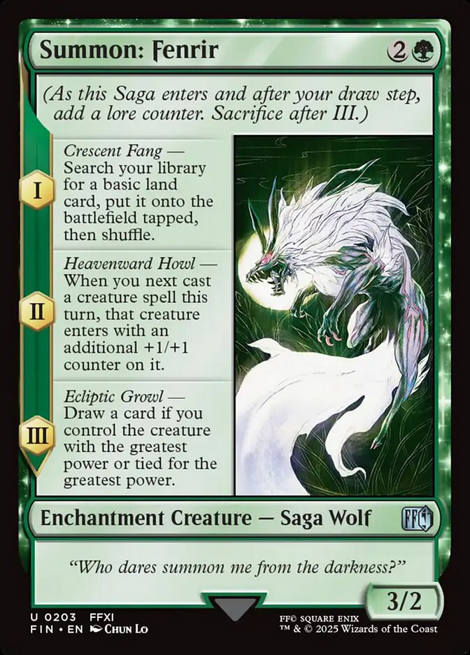 Magic the Gathering Card - Summon: Fenrir - MTG Circle