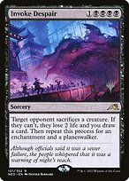 Magic the Gathering Card - Invoke Despair - MTG Circle