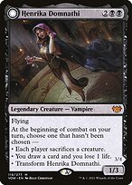 Magic the Gathering Card - Henrika Domnathi // Henrika, Infernal Seer - MTG Circle