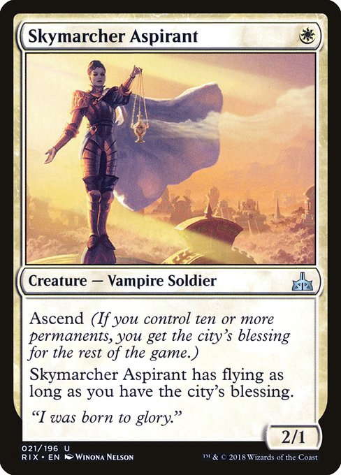 Magic the Gathering Card - Skymarcher Aspirant - MTG Circle