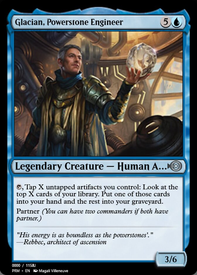 Magic the Gathering Card - Glacian, Powerstone Engineer - MTG Circle