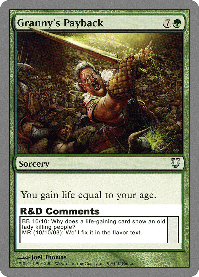Magic the Gathering Card - Granny's Payback - MTG Circle