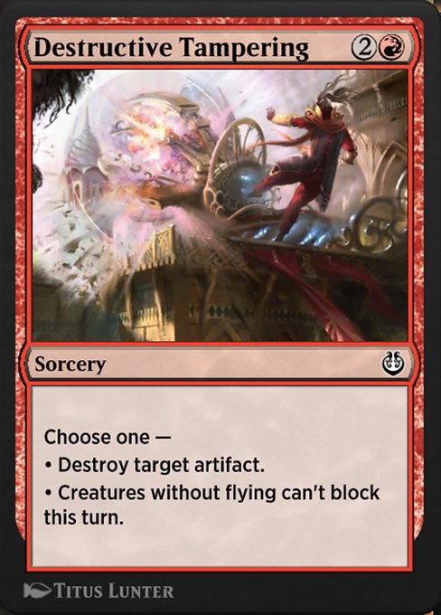 Magic the Gathering Card - Destructive Tampering - MTG Circle