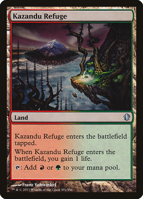 Magic the Gathering Card - Kazandu Refuge - MTG Circle