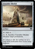 Magic the Gathering Card - Unstable Obelisk - MTG Circle