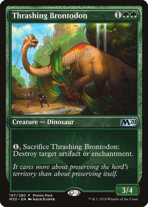 Magic the Gathering Card - Thrashing Brontodon - MTG Circle