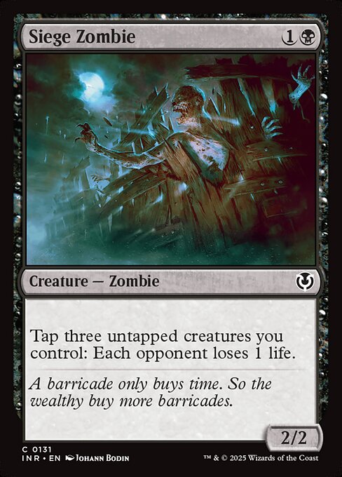 Magic the Gathering Card - Siege Zombie - MTG Circle