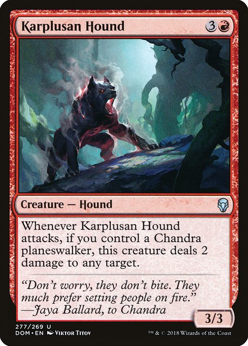 Magic the Gathering Card - Karplusan Hound - MTG Circle