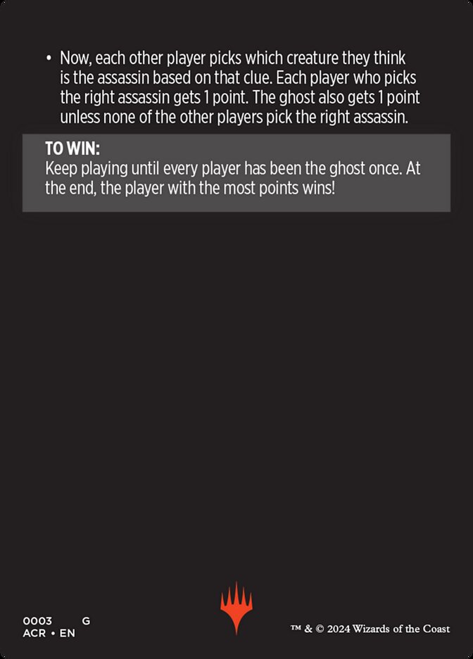 Magic the Gathering Card - Find the Assassin (cont'd) - MTG Circle