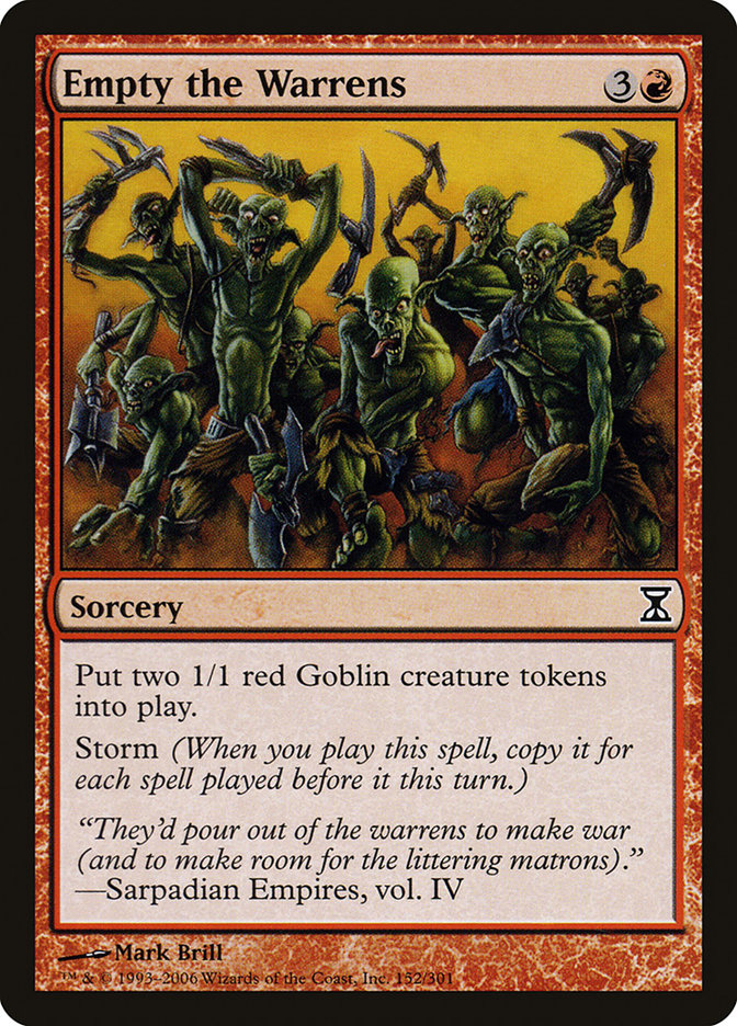 Magic the Gathering Card - Empty the Warrens - MTG Circle