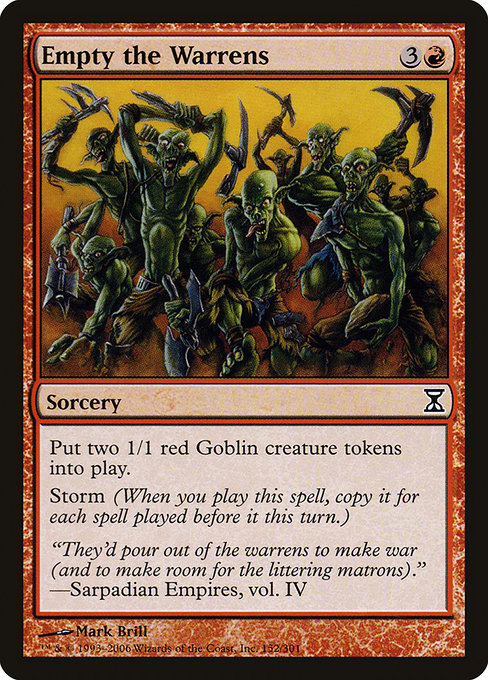 Magic the Gathering Card - Empty the Warrens - MTG Circle