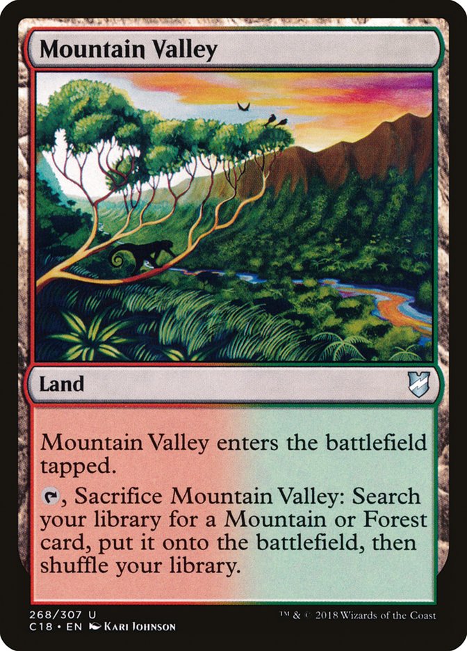 Magic the Gathering Card - Mountain Valley - MTG Circle
