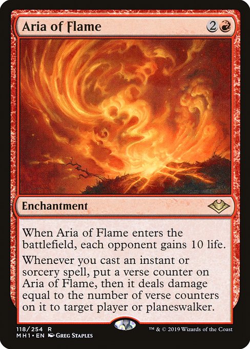 Magic the Gathering Card - Aria of Flame - MTG Circle