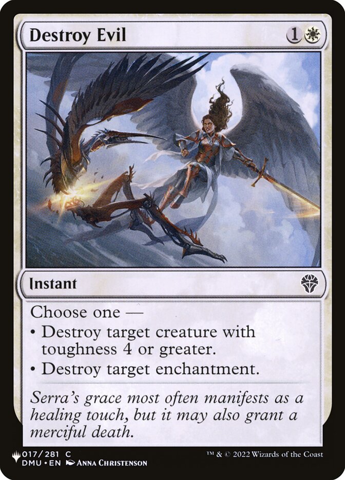 Magic the Gathering Card - Destroy Evil - MTG Circle