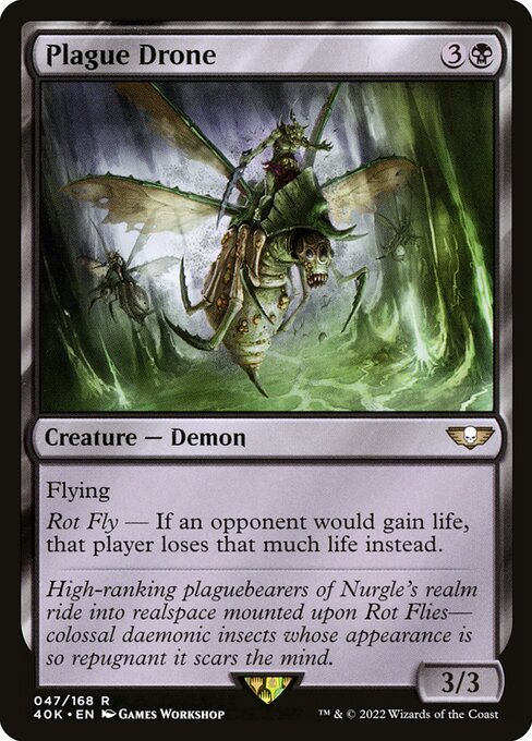 Magic the Gathering Card - Plague Drone - MTG Circle