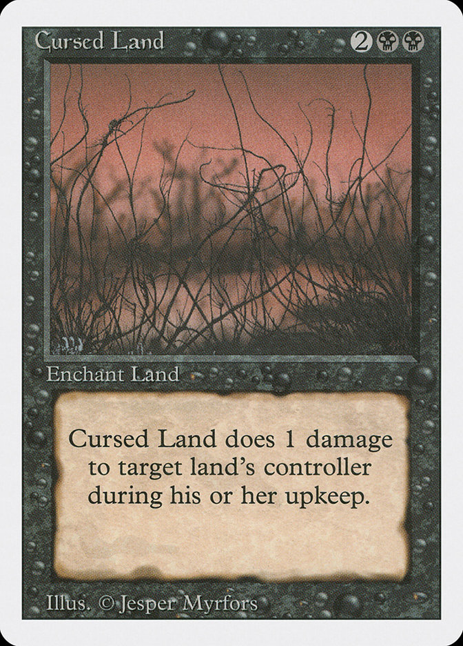 Magic the Gathering Card - Cursed Land - MTG Circle