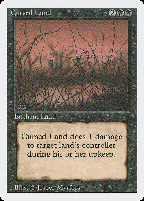 Magic the Gathering Card - Cursed Land - MTG Circle