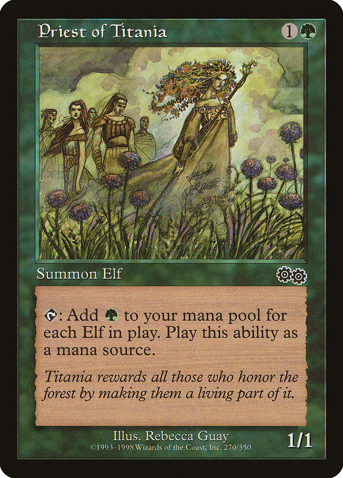 Magic the Gathering Card - Priest of Titania - MTG Circle