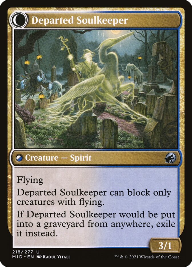 Magic the Gathering Card - Departed Soulkeeper - MTG Circle