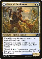 Magic the Gathering Card - Devoted Grafkeeper // Departed Soulkeeper - MTG Circle