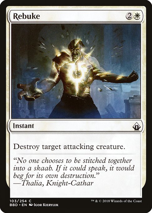 Magic the Gathering Card - Rebuke - MTG Circle