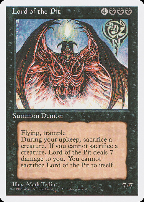 Magic the Gathering Card - Lord of the Pit - MTG Circle