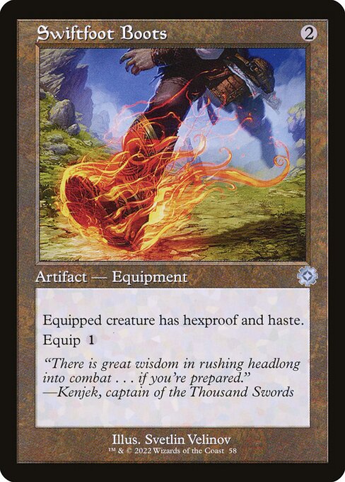 Magic the Gathering Card - Swiftfoot Boots - MTG Circle