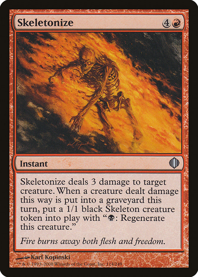 Magic the Gathering Card - Skeletonize - MTG Circle