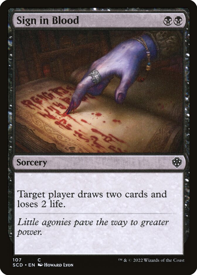 Magic the Gathering Card - Sign in Blood - MTG Circle