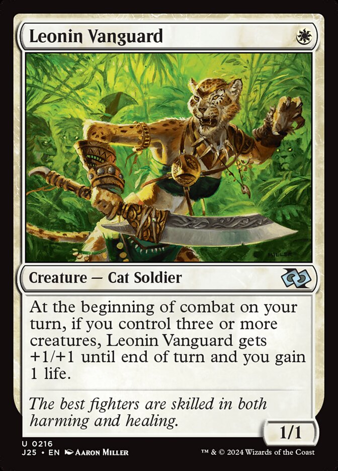 Magic the Gathering Card - Leonin Vanguard - MTG Circle