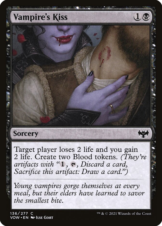 Magic the Gathering Card - Vampire's Kiss - MTG Circle