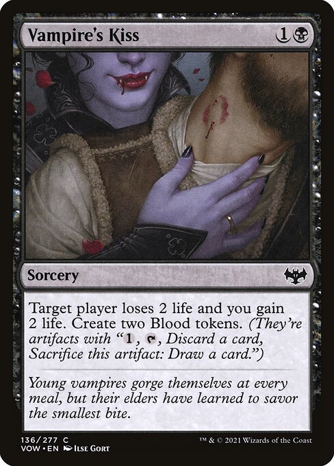Magic the Gathering Card - Vampire's Kiss - MTG Circle