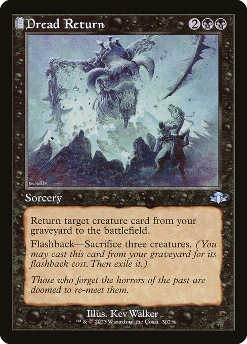 Magic the Gathering Card - Dread Return - MTG Circle