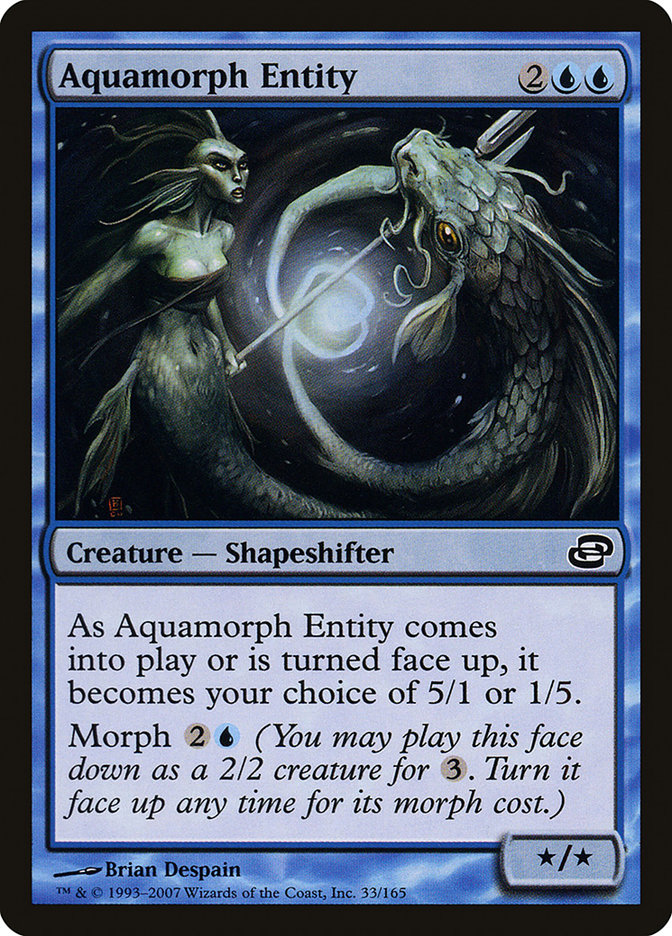 Magic the Gathering Card - Aquamorph Entity - MTG Circle