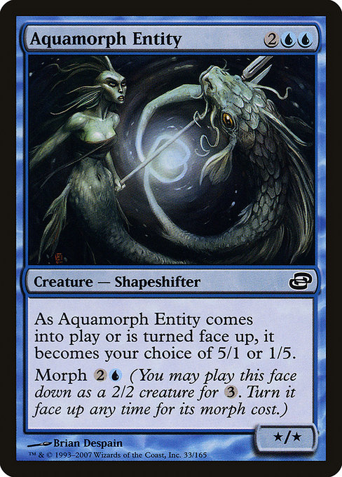 Magic the Gathering Card - Aquamorph Entity - MTG Circle