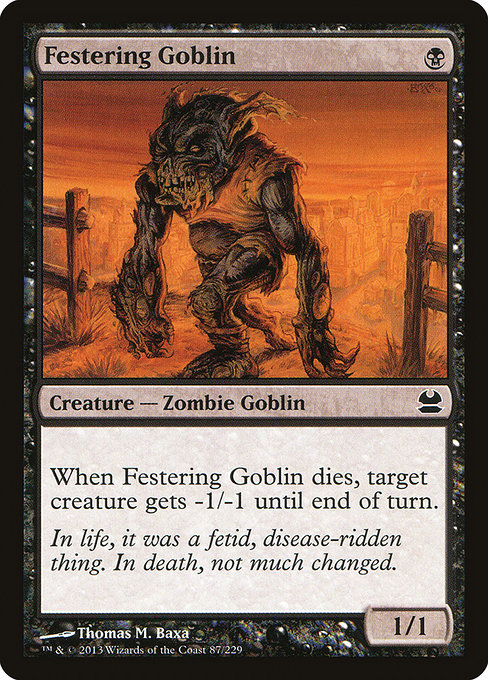 Magic the Gathering Card - Festering Goblin - MTG Circle