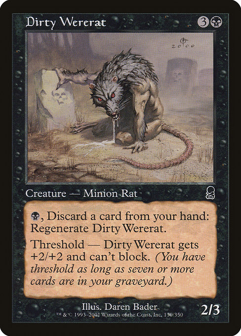 Magic the Gathering Card - Dirty Wererat - MTG Circle