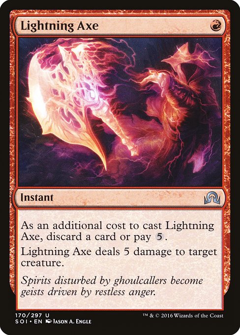 Magic the Gathering Card - Lightning Axe - MTG Circle