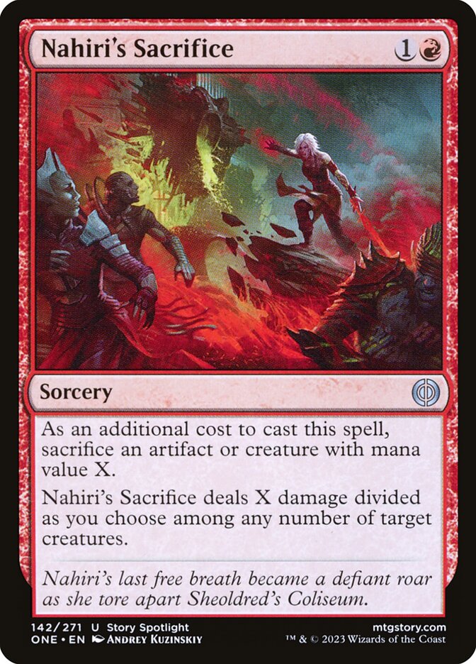 Magic the Gathering Card - Nahiri's Sacrifice - MTG Circle